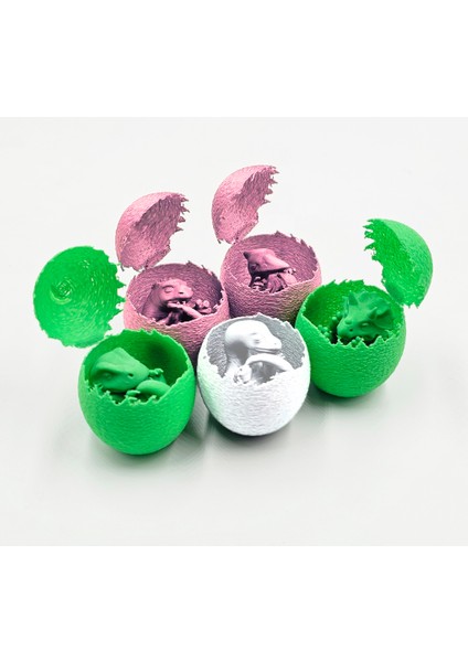 Dinazor Yumurtası-Çatlayan Yumurta Oyuncak-Dino Egg / 5 Adet, 3 Renk