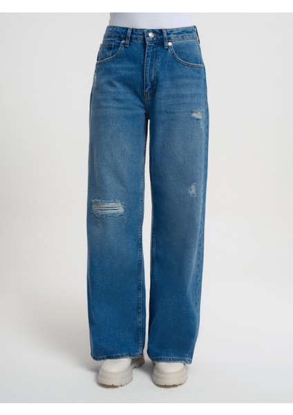 Long Wide Leg Regular Fit Kadın Pantolon