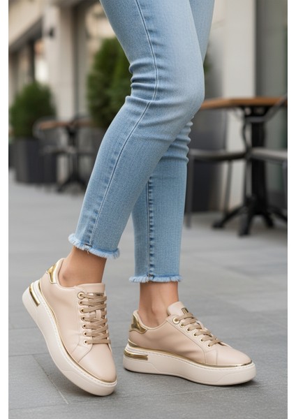 Bej Bağcıklı Hafif Kadın Sneaker Lady 029 Z modelleri