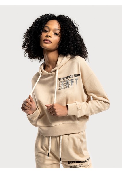 Loose Crop Kadın Sweatshirt