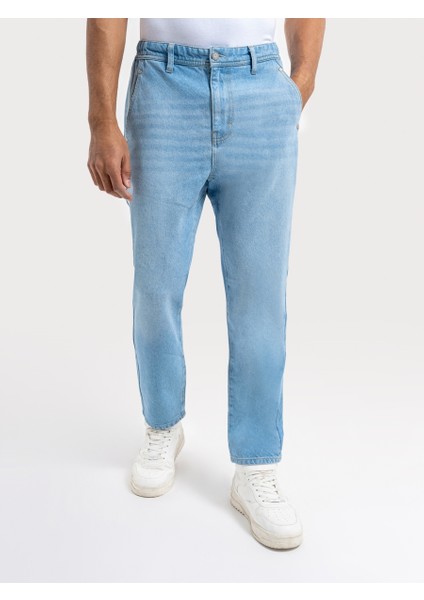 Slouchy Elastic Waist Fit Erkek Pantolon