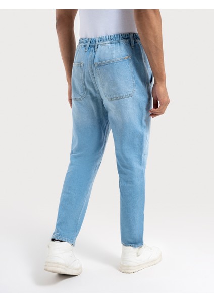 Slouchy Elastic Waist Fit Erkek Pantolon