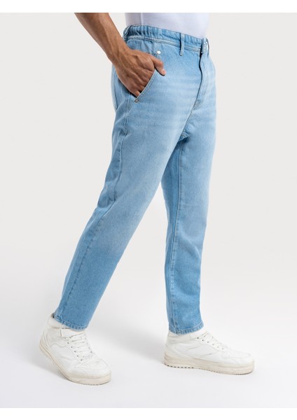 Slouchy Elastic Waist Fit Erkek Pantolon