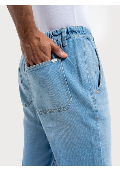 Slouchy Elastic Waist Fit Erkek Pantolon