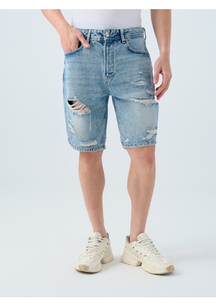 Straight Fit Erkek Şort
