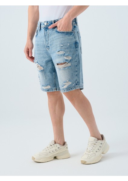 Straight Fit Erkek Şort