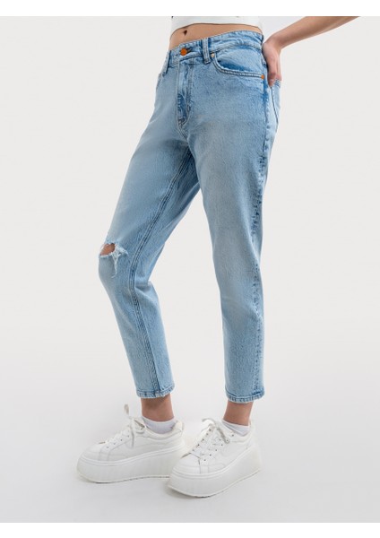 Mom Slim Fit Kadın Pantolon
