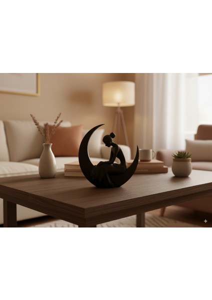Ay Işığı Sükuneti Heykeli - Dekoratif Obje Biblo ELYA3D modelleri