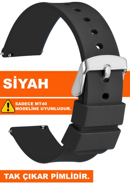 Tcl Movetime MT40-MT40X Family Saat Uyumlu Silikon Saat Kordonu Kayışı 2'li Set fiyatları