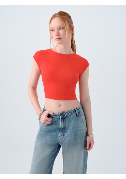 Crop Kadın Tshirt K.kol