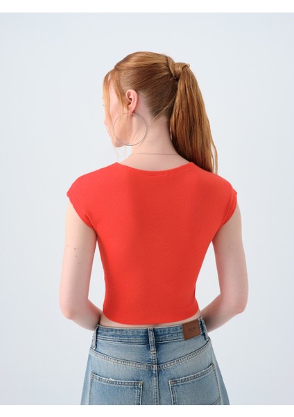 Crop Kadın Tshirt K.kol