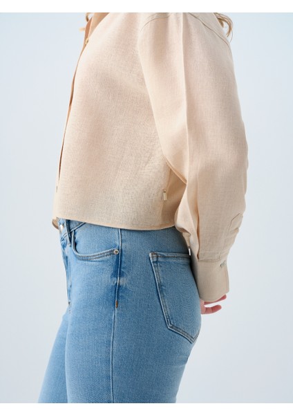 Loose Long Crop Kadın Gömlek U.kol