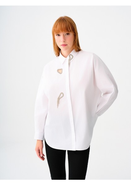 Oversize Kadın Gömlek U.kol