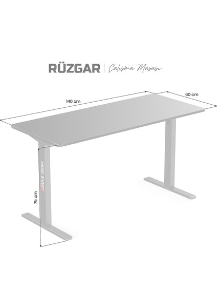 Rüzgar Çalışma Masası Siyah (140X60) fırsatları