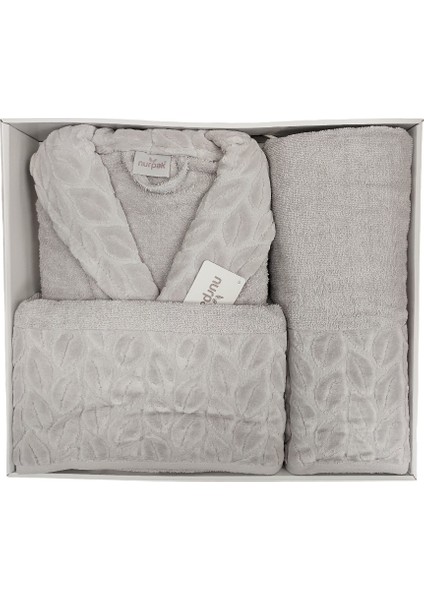 Tek Kişilik Bornoz Seti Şalyaka-Hazal Gri (Beden Xl-Xxl) fiyatları