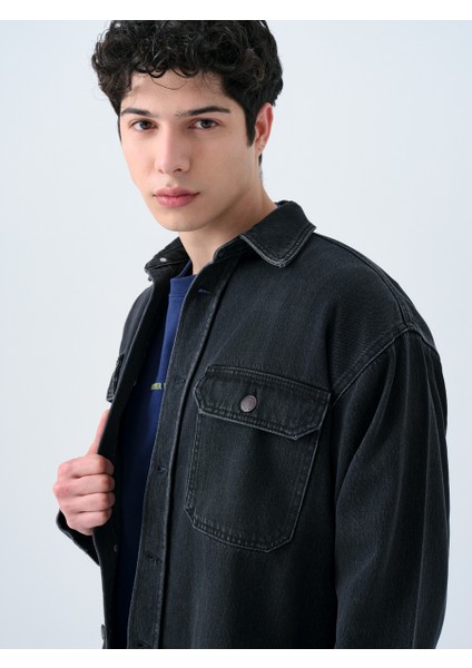 Oversize Erkek Gömlek U.kol