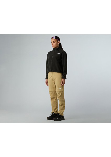 W Glacier Fleece 1/2 Zip Short Jacket Kadın Outdoor Çeyrek Fermuarlı Polar Üst NF0A8D2CJK31 Siyah indirimleri