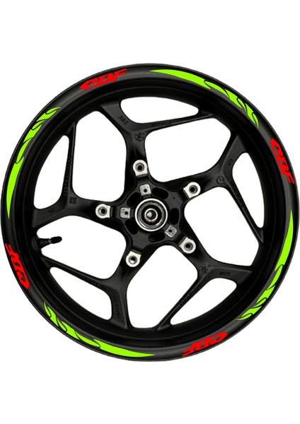 Cbf Kırmızı Yazılı Neon(Fıstık Yeşili) Pençe Şeritli