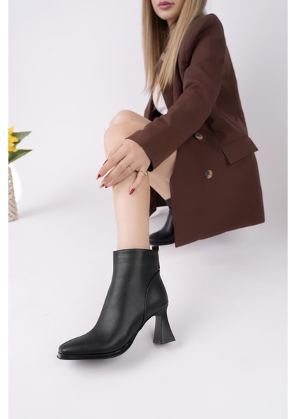 Celina Küt Burun Fermuarlı Topuklu Kadın Bot indirimleri