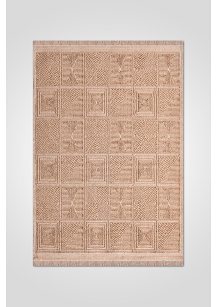 Novella Modern Halı Koleksiyonu | Tozumaz, Hasır Renk, Jüt Taban, Saçaklı Dekoratif Kilim fırsatları