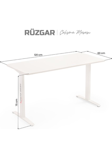 Rüzgar Çalışma Masası Beyaz 120 x 60 cm modelleri