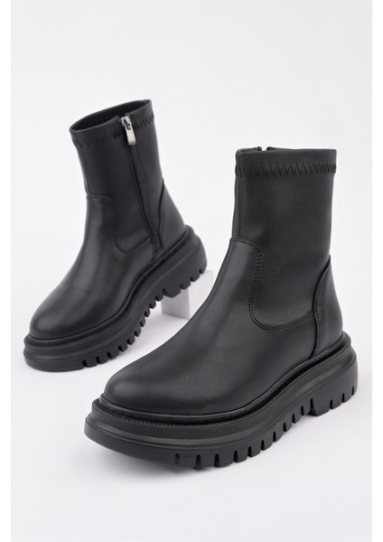 Pita Kalın Taban Fermuarlı Kadın Bot fırsatları