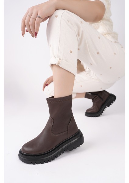 Pita Kalın Taban Fermuarlı Kadın Bot modelleri