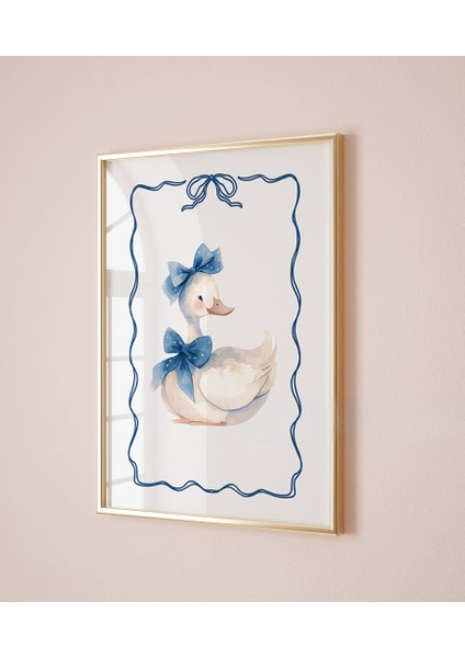 (Çerçevesiz) Ördek Tasarımlı Bebek Odası Poster, Özel Isimli 2li Poster Set fırsatları