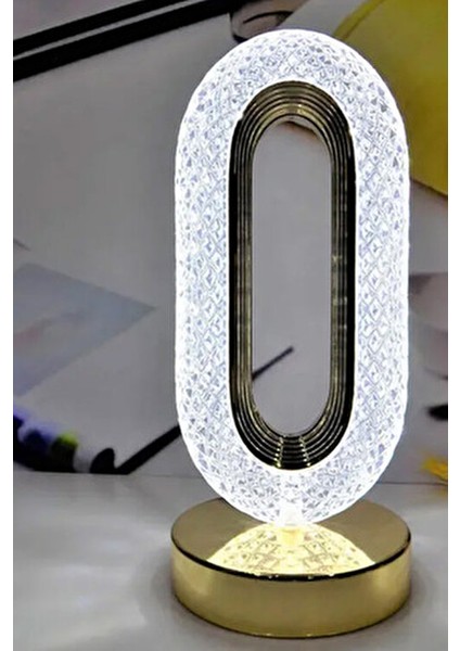 Kristal Elmas Gold Altın Renkli Dimmerli Şarjlı Dekoratif Dokunmatik Masa Lambası fiyatları