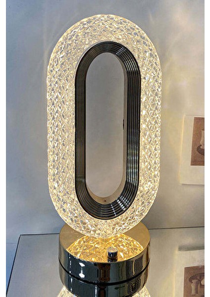 Kristal Elmas Gold Altın Renkli Dimmerli Şarjlı Dekoratif Dokunmatik Masa Lambası modelleri