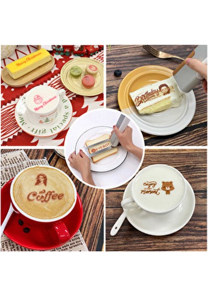 Printpen Taşınabilir Pasta Kahve Kağıt Cilt Her Yüzeyde Zararsız Logo Metinler Yazıcı Kalem