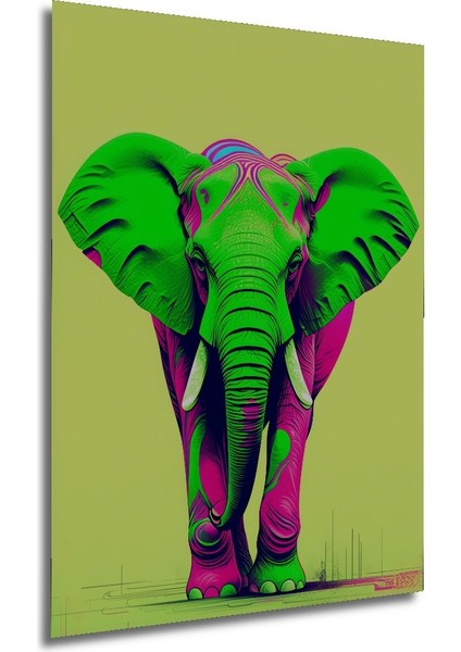 Neon Renkli Fil Modern Sanat Dekoratif Ahşap Ev/işyeri/ofis Kare Tablo modelleri