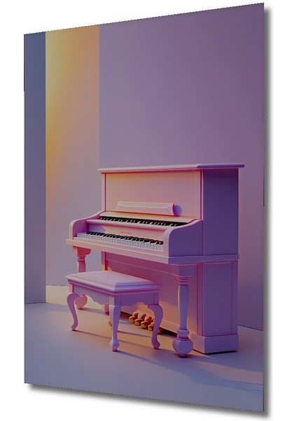 Pembe Rüya Piyano Modern Sanat Dekoratif Ahşap Ev/işyeri/ofis Kare Tablo fiyatları