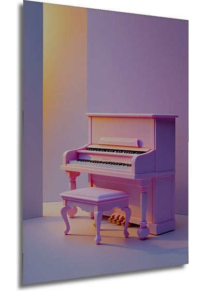 Pembe Rüya Piyano Modern Sanat Dekoratif Ahşap Ev/işyeri/ofis Kare Tablo modelleri