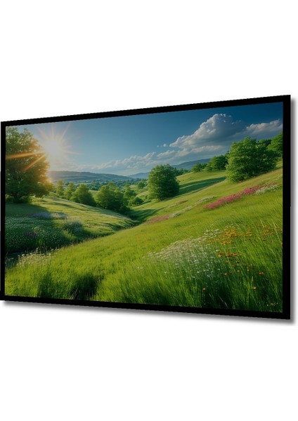 Çerçeve Görünümlü Yeşilin Rüyası Yağlı Boya Görünümlü Dekoratif Ahşap Ev/işyeri/ofis Kare Tablo fiyatları