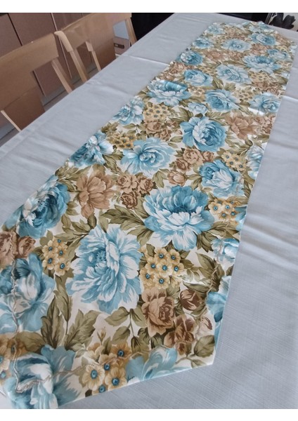 Çiçek Desenli Duck Keten Kumaş Runner fiyatları
