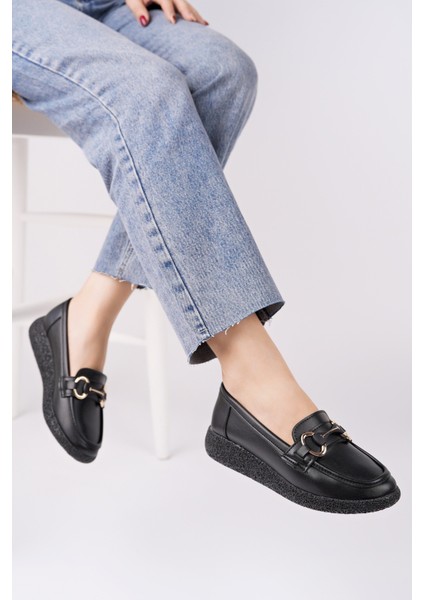 Polara Kalın Taban Toka Detaylı Kadın Günlük Loafer Ayakkabı indirimleri
