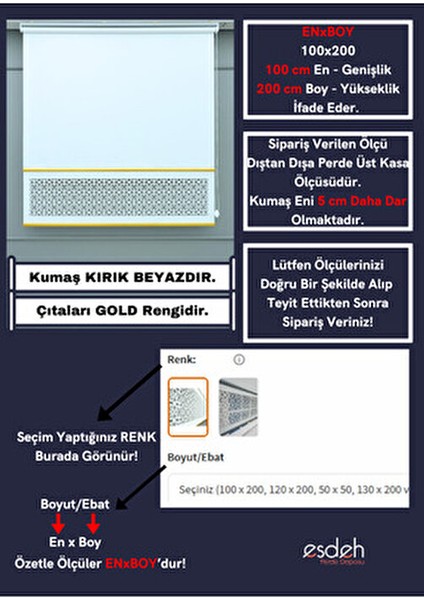 Lazer Kesim Stor Perde Kırık Beyaz Gold Lama Detaylı Modern Tasarım