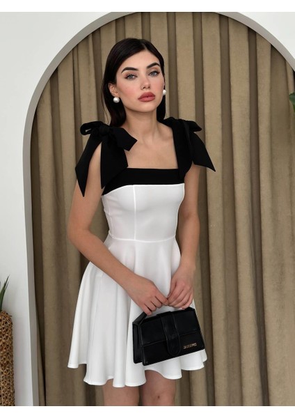 Ezel Glory Cloche Omuzu Fiyonklu Elbise