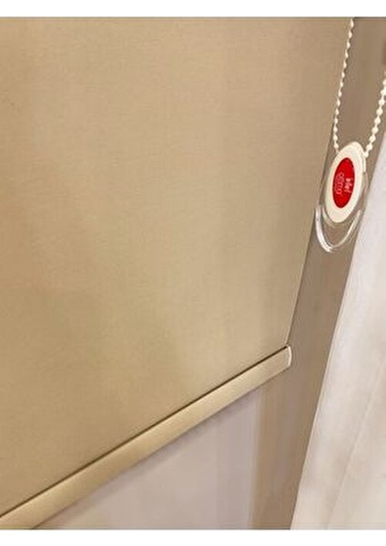 Stor Perde Kalın Kumaş (Keten) -Alüminyum Kasa Boru - Koyu Bej