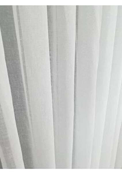 Naturel Keten Tül Perde Ekru 180 x 260 cm Ekstraforlu Pileli Şık Tasarım