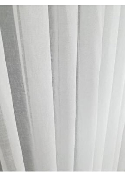 Naturel Keten Tül Perde Ekru 180 x 260 cm Ekstraforlu Pileli Şık Tasarım
