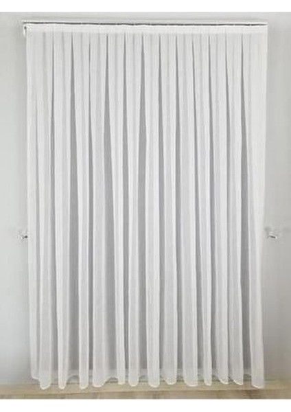 Naturel Keten Tül Perde Ekru 180 x 260 cm Ekstraforlu Pileli Şık Tasarım