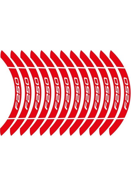 Kırmızı Bajaj F250 Geniş Jant Sticker Etiket Modeli modelleri