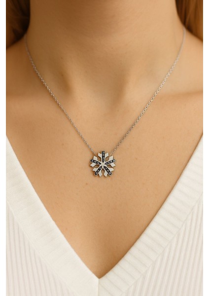 Silver Kar Tanesi Zirkon Taşlı Gümüş Kolye DY67SY modelleri