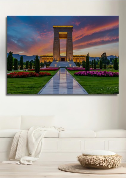 Anıtsal Gökyüzü Peyzajı Yağlı Boya Görünümlü Dekoratif Ahşap Ev/işyeri/ofis Kare Tablo