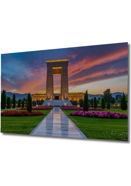 Anıtsal Gökyüzü Peyzajı Yağlı Boya Görünümlü Dekoratif Ahşap Ev/işyeri/ofis Kare Tablo fiyatları