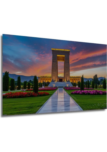 Anıtsal Gökyüzü Peyzajı Yağlı Boya Görünümlü Dekoratif Ahşap Ev/işyeri/ofis Kare Tablo modelleri