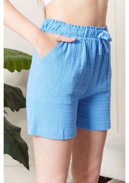%100 Koton Mollis Kumaş Şort