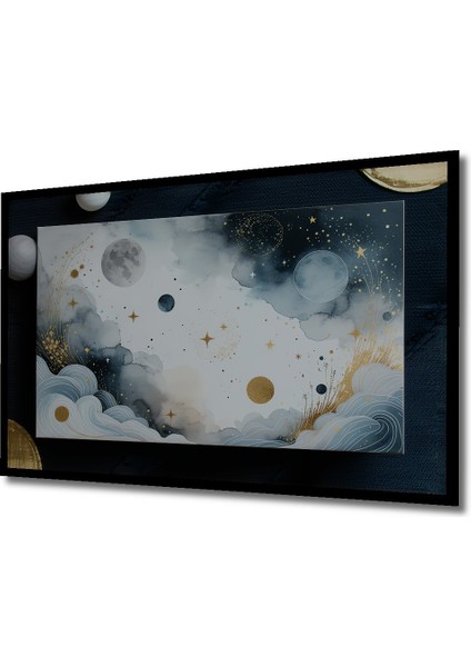 Çerçeve Görünümlü Göksel Dans Sulu Boya Görünümlü Dekoratif Ahşap Ev/işyeri/ofis Kare Tablo fiyatları